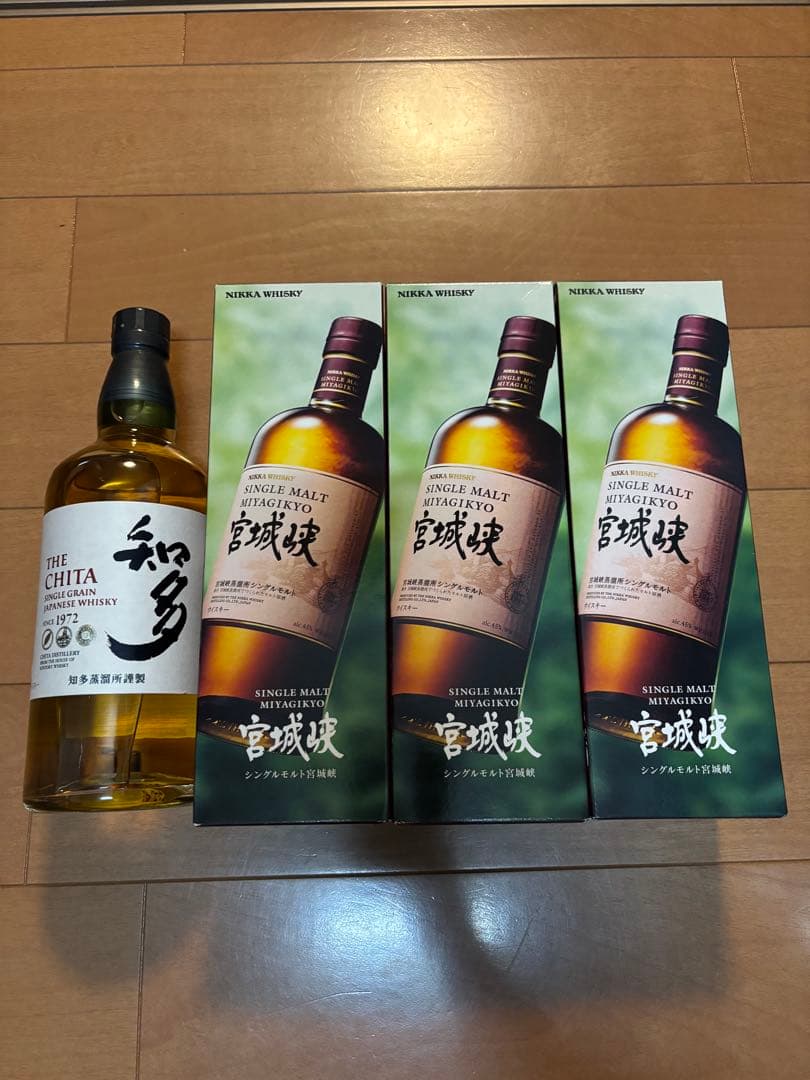 宮城峡　知多 ウイスキー 4本セット　ニッカ　シングルモルト　サントリー