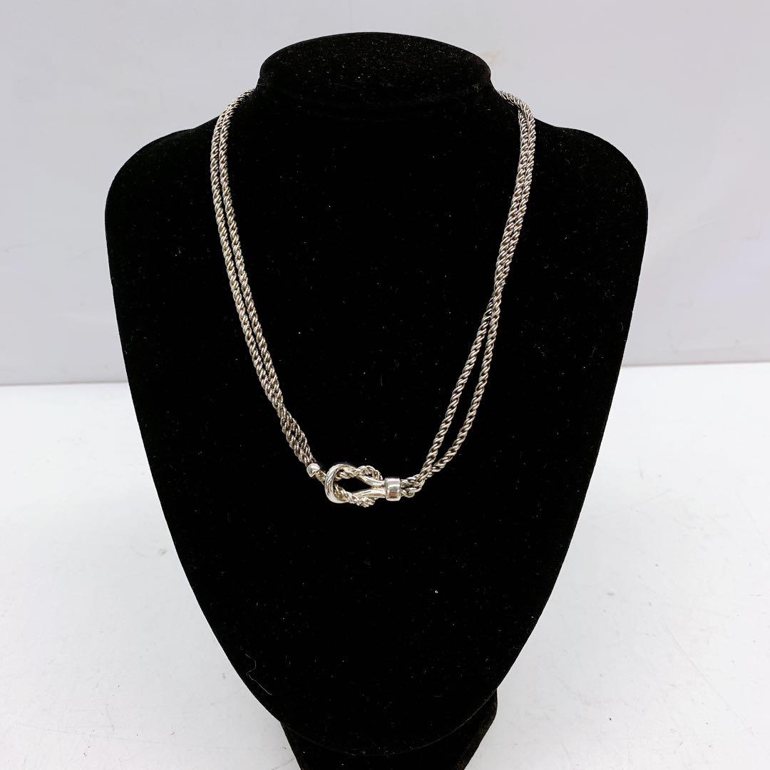 12A13 ティファニー TIFFANY ダブルロープ センターノットネックレス