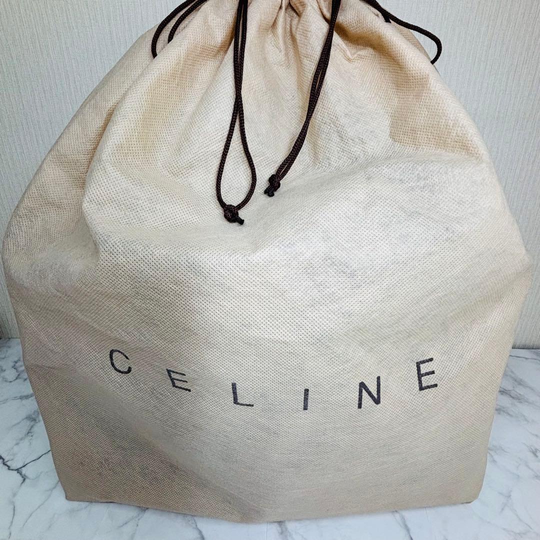 CELINE セリーヌ　ブラウン ハニカムパターン ボストンバッグ