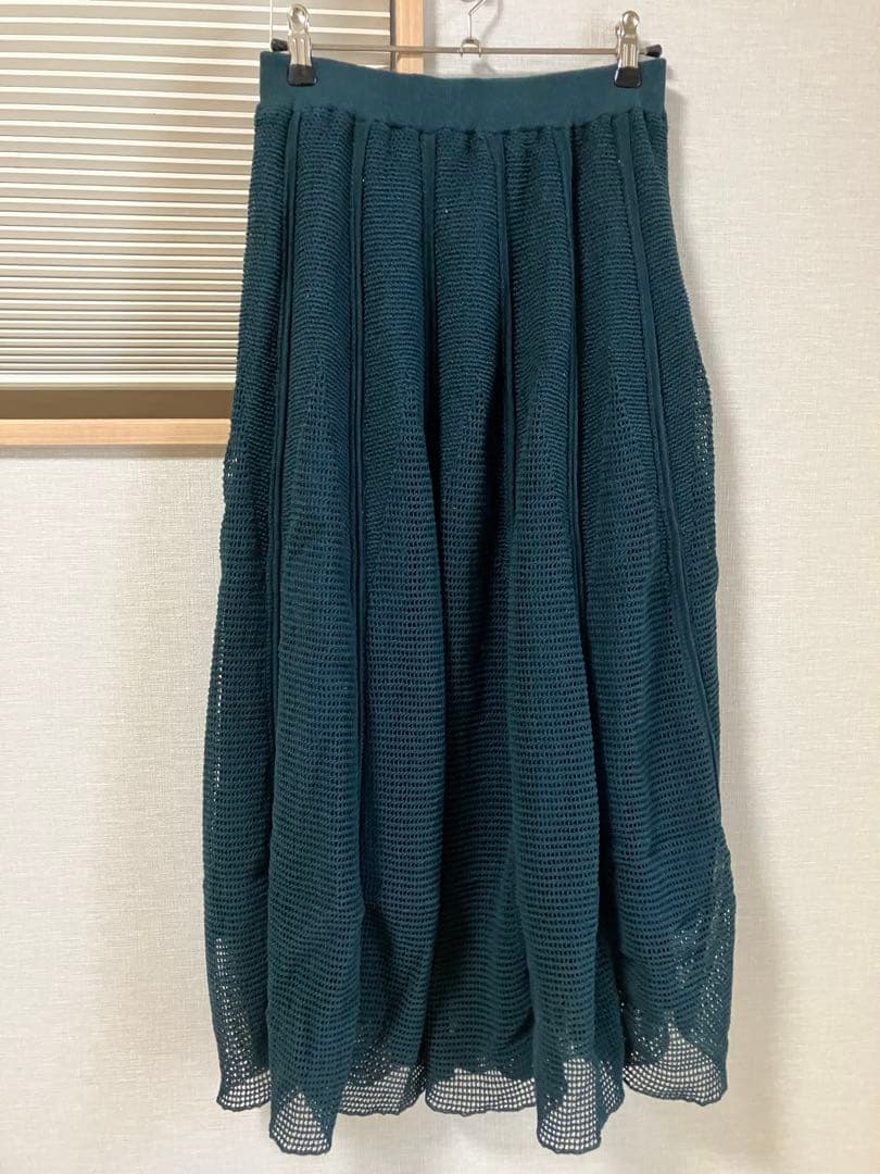 《新品未使用》パラスパレス ダークグリーン レース編みスカート