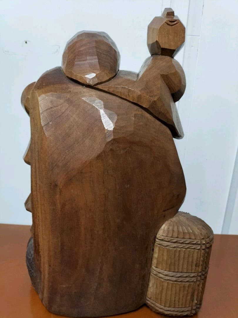 大黒様一刀彫　特大　銘有り