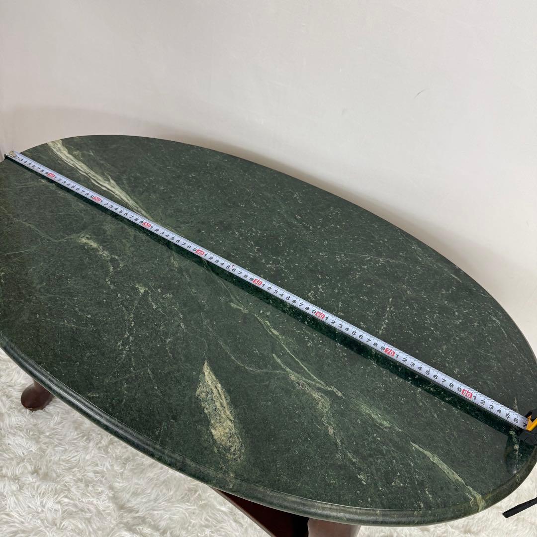 天然大理石 楕円形テーブル　ティノスグリーン センターテーブル