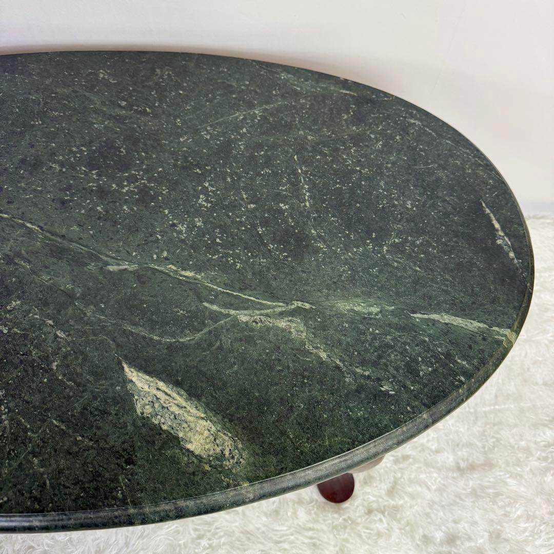 天然大理石 楕円形テーブル　ティノスグリーン センターテーブル