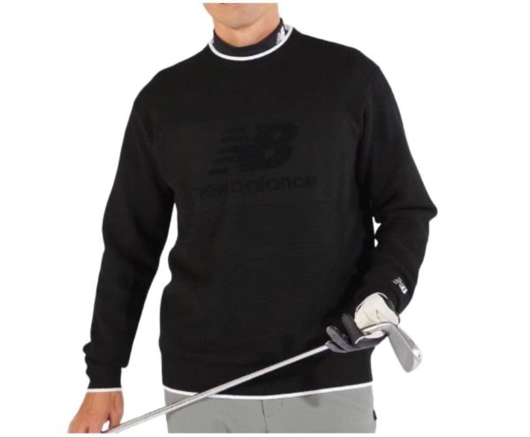 りん ニューバランス ゴルフ クルーネック プルオーバー メンズ ニット