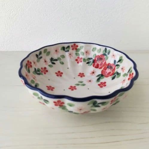 新品　ポーランド 食器 11.8cm ボウル 花 ツェラミカアルティスティチナ