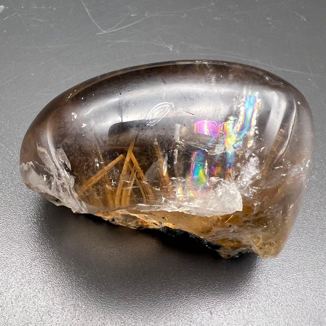 ☆価値ある逸品☆極上の透明度に煌めき抜群のルチル☆ゴールドタイチンルチル 原石