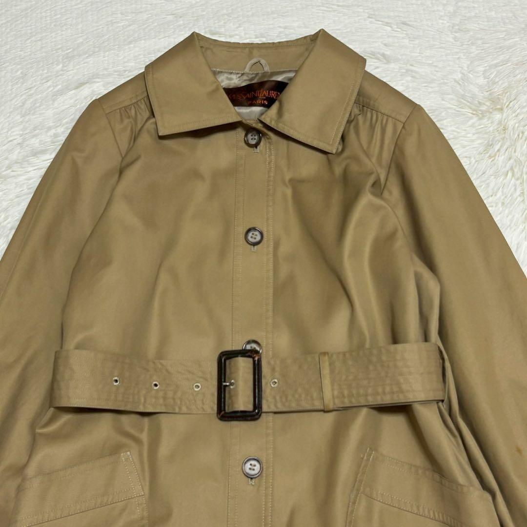 入手困難 80s 90s イヴサンローラン トレンチコート ベルト付き ベージュ
