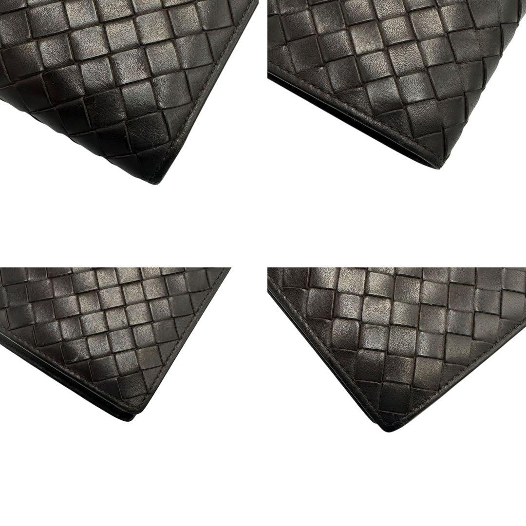 【極美品】箱付き ボッテガヴェネタ 2つ折り財布 イントレチャート ブラウン