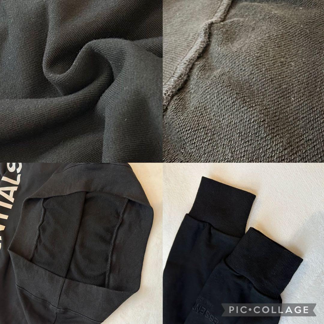 FOG ESSENTIALS パーカー男女兼用 M 高級感 フート付き反射ロゴ