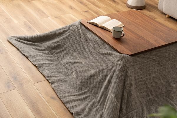 おしゃれ ふかふか かわいい 暖かい フリース 正方形 こたつ布団 グレー