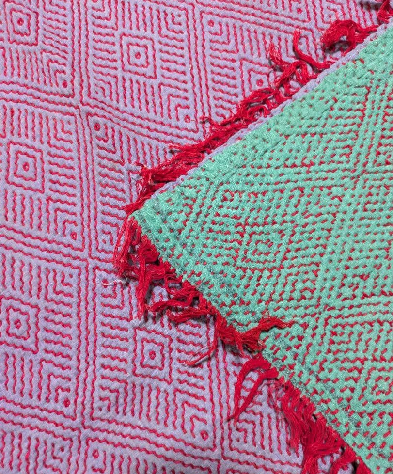 #189 ヴィンテージ ラリーキルト / カンタキルト カバー 厚手 希少 紫