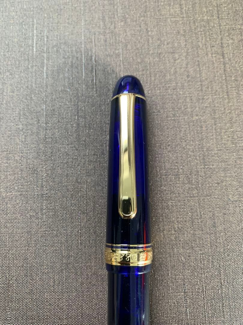 PLATINUM 3776 万年筆 ブルー 14Kペン先