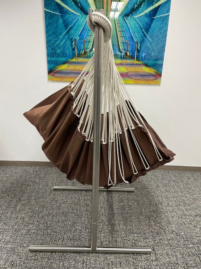 KOMFORTA コンフォルタ 自立式ハンモックファブリック ブラウン