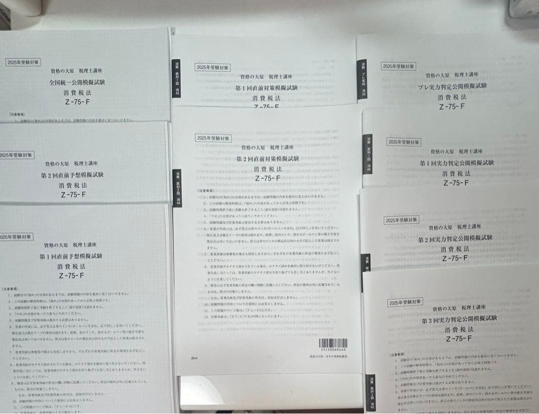 税理士 2025年 消費税法 模試セット