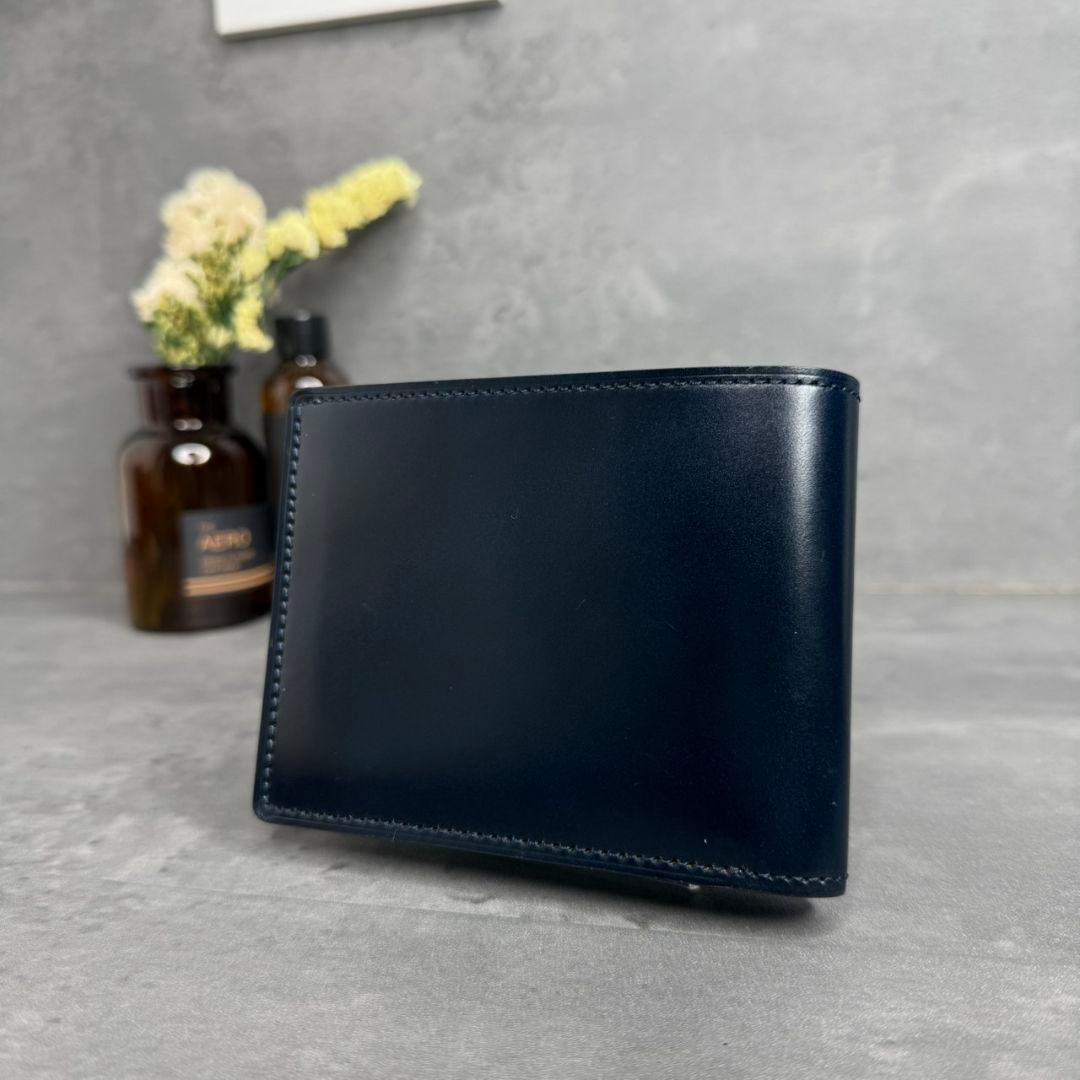 まさたけ　CYPRIS 二つ折り財布 オイルシェルコードバン ベロ付き