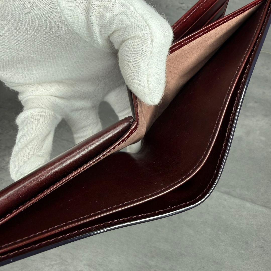 まさたけ　CYPRIS 二つ折り財布 オイルシェルコードバン ベロ付き