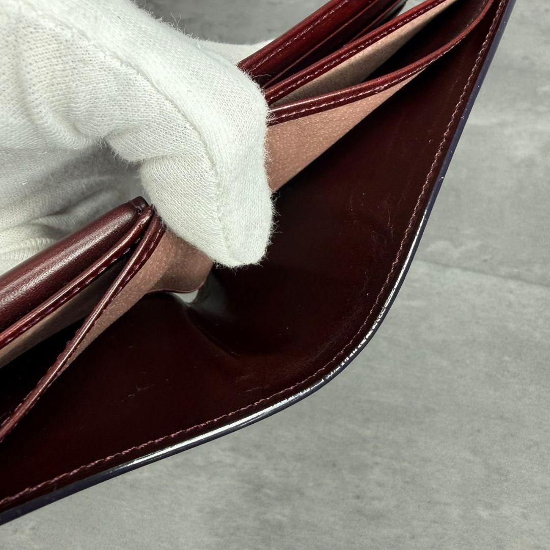 まさたけ　CYPRIS 二つ折り財布 オイルシェルコードバン ベロ付き