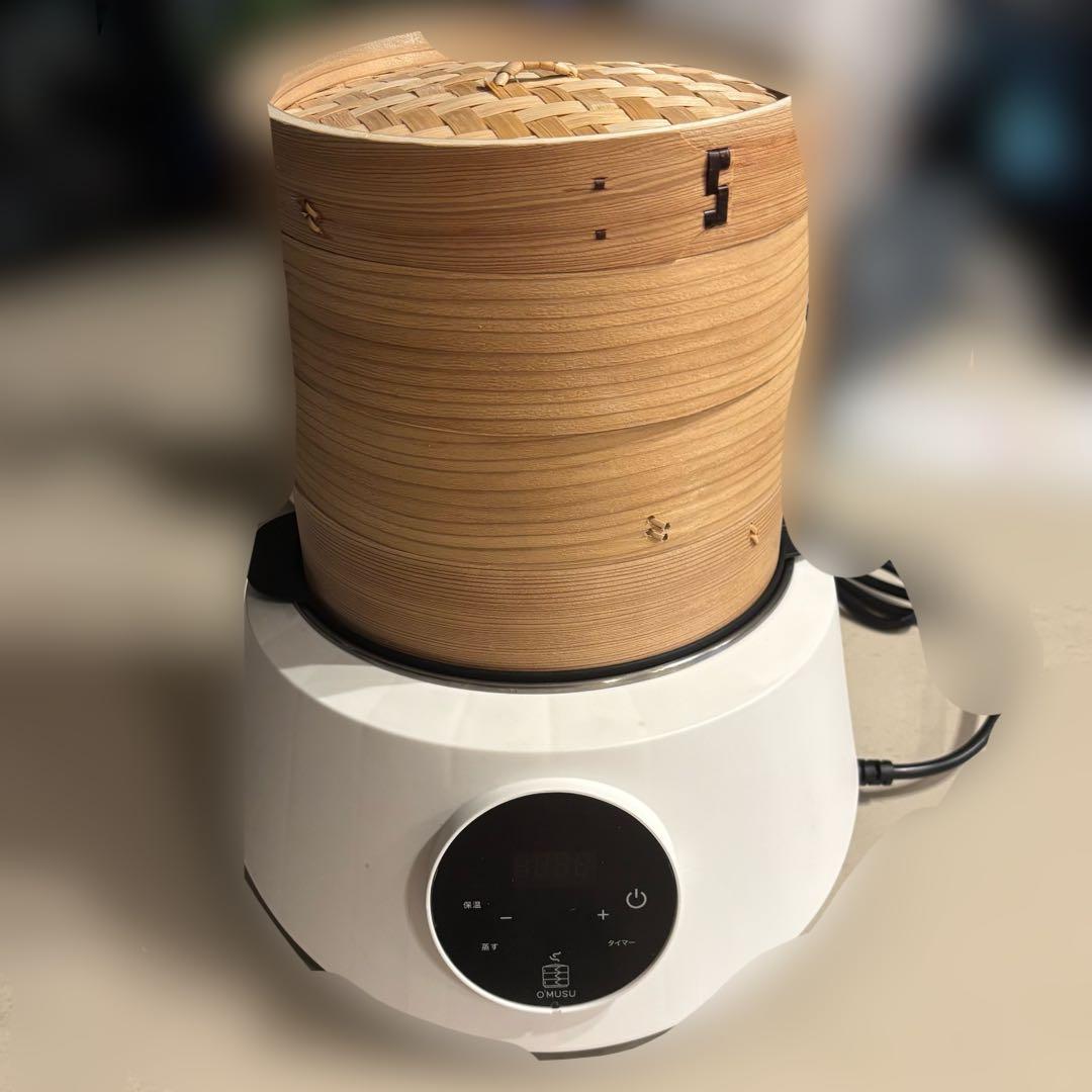 O'MUSU Ocrasi 竹製電気蒸し器 中型