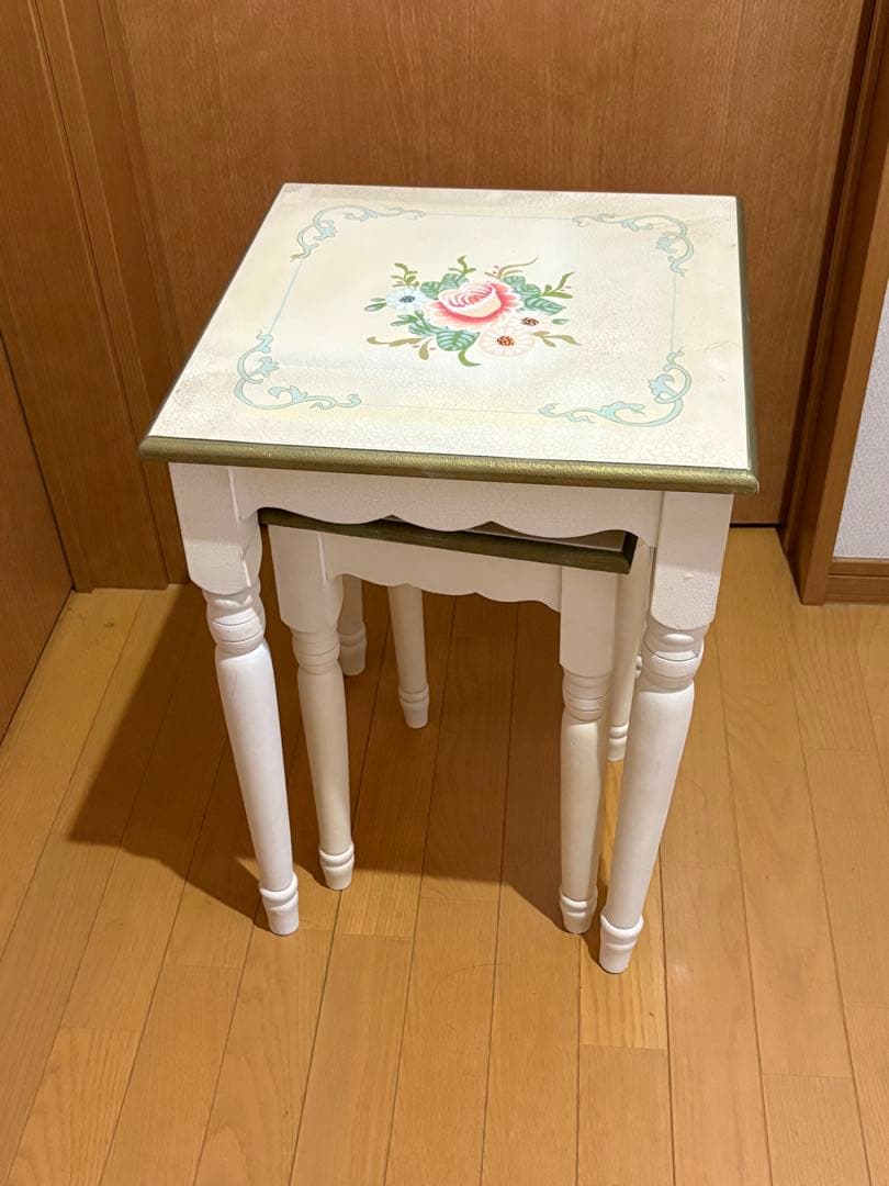 輸入家具　ミニテーブル椅子セット