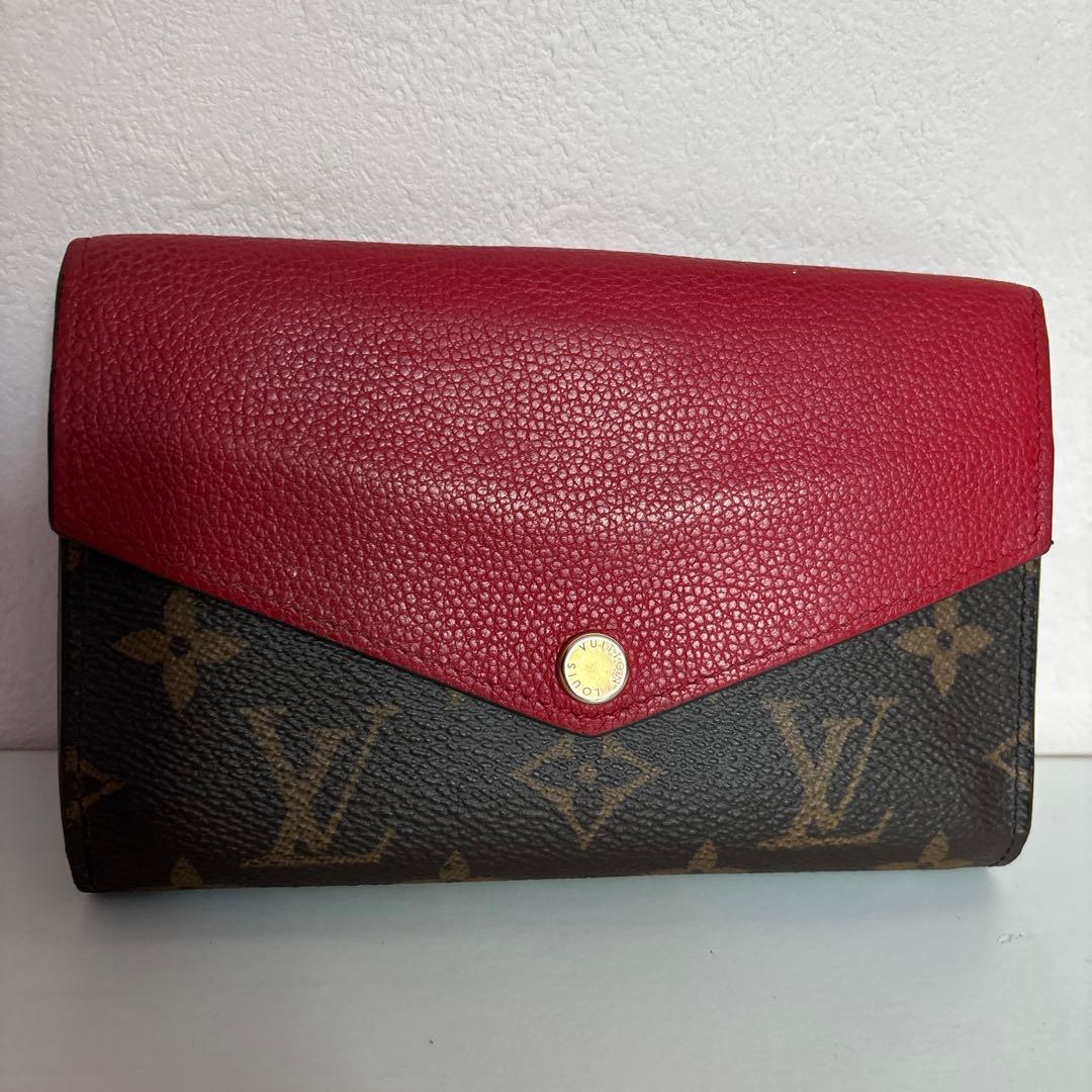 Louis Vuitton 二つ折り財布 レッド/モノグラム