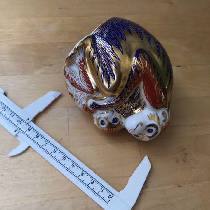 レア　ロイヤルクラウンダービー　モンキー　アンドベイビー　フィギュリン　さる　猿