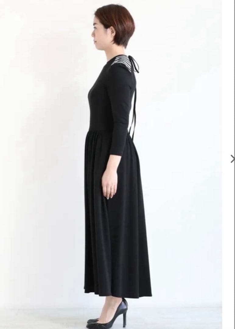 ボーダーズアットバルコニー DRAPED MAXI DRESS ワンピース