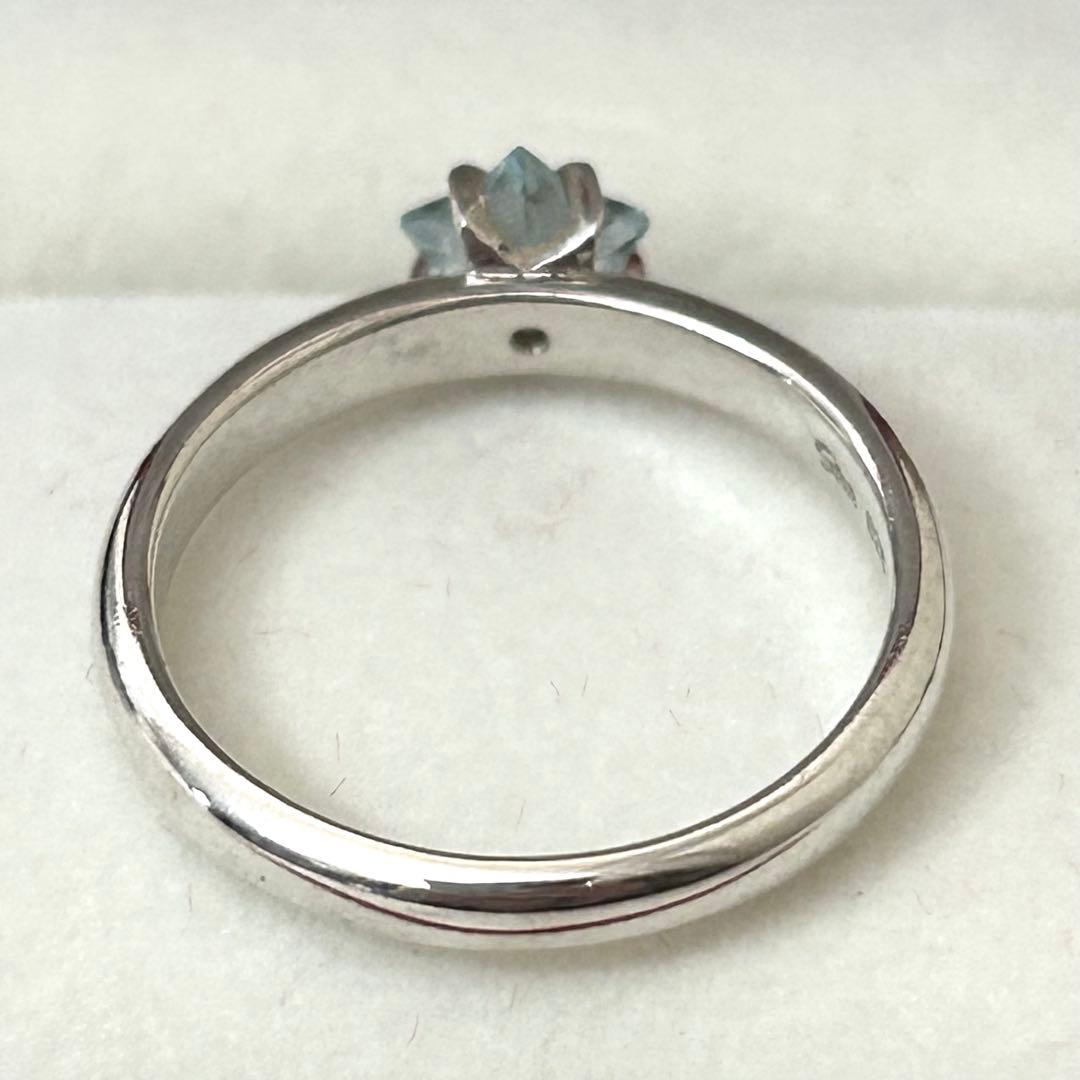スタージュエリー　シルバー925 アクアマリン　リング　13号