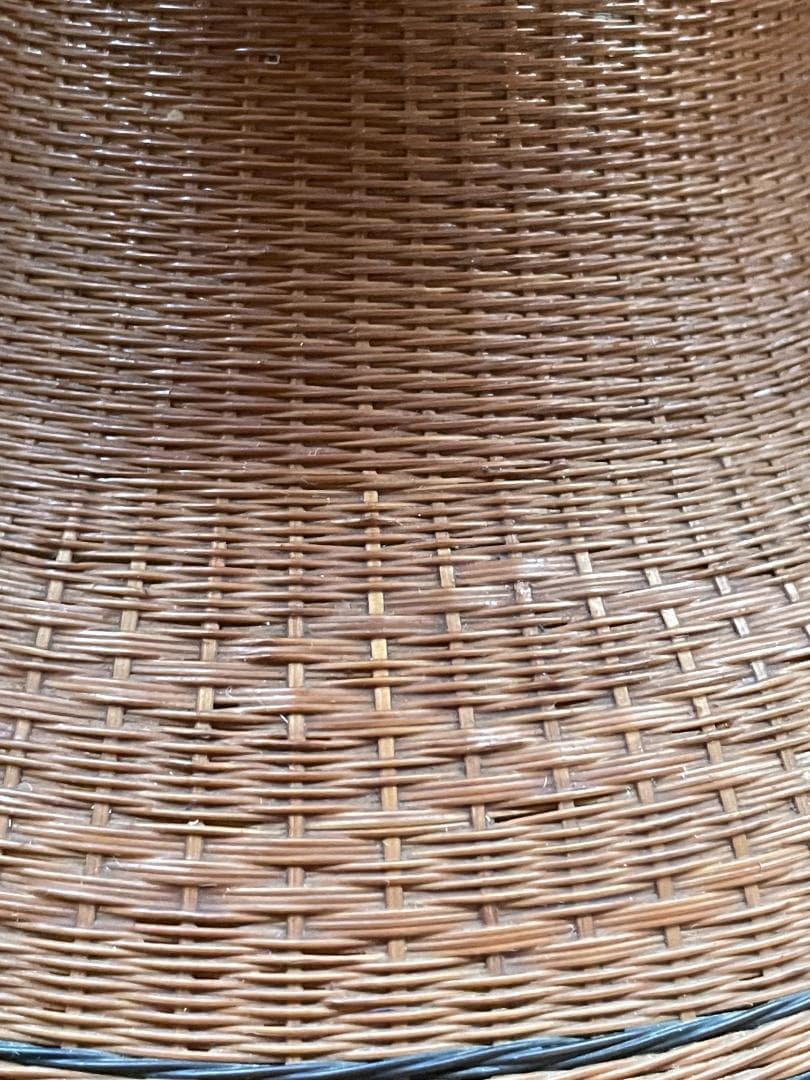 希少 1940's ヴィンテージ 上海伝統工芸 竹細工 編み込 大型 花瓶 花壺