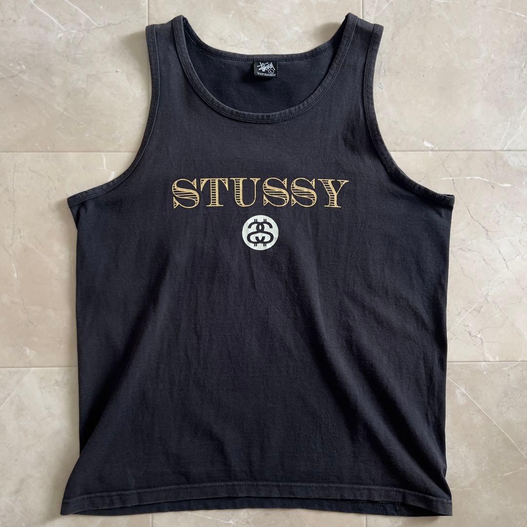 00s OLD STUSSY タンクトップ SSリンク ロゴ ステューシー
