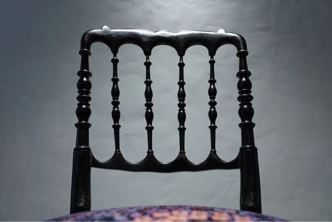 リバティ　フランス　アンティーク　チェア　ビンテージ　ナポレオンチェア　古木