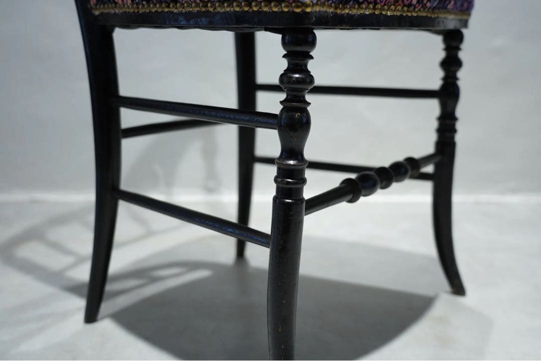 リバティ　フランス　アンティーク　チェア　ビンテージ　ナポレオンチェア　古木