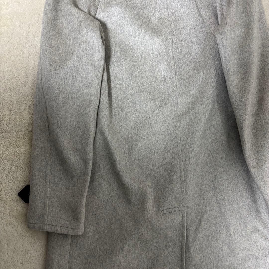 バーバリーロンドン　カシミア100%ロングコート　グレー　リバーシブル