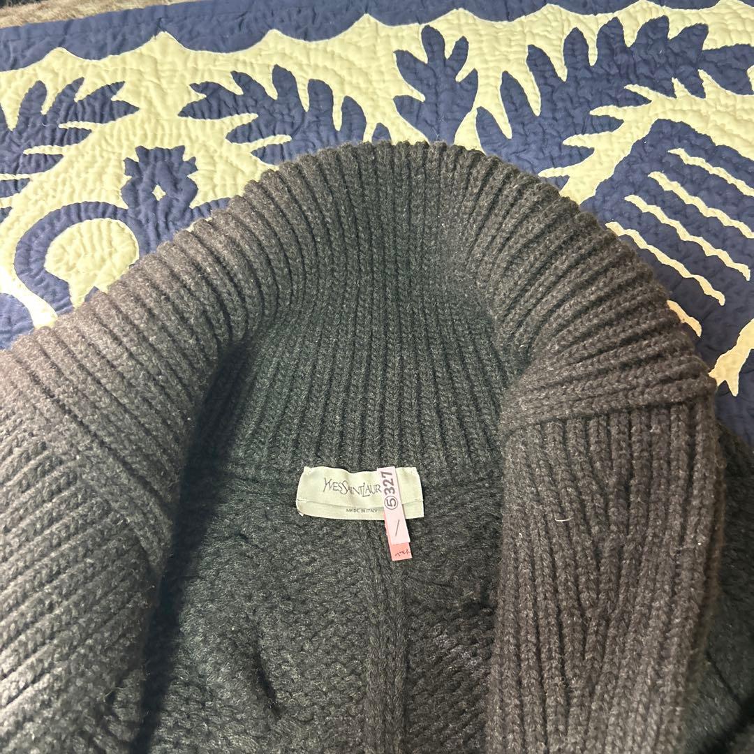 Yves Saint Laurent ダークグレー カーディガン