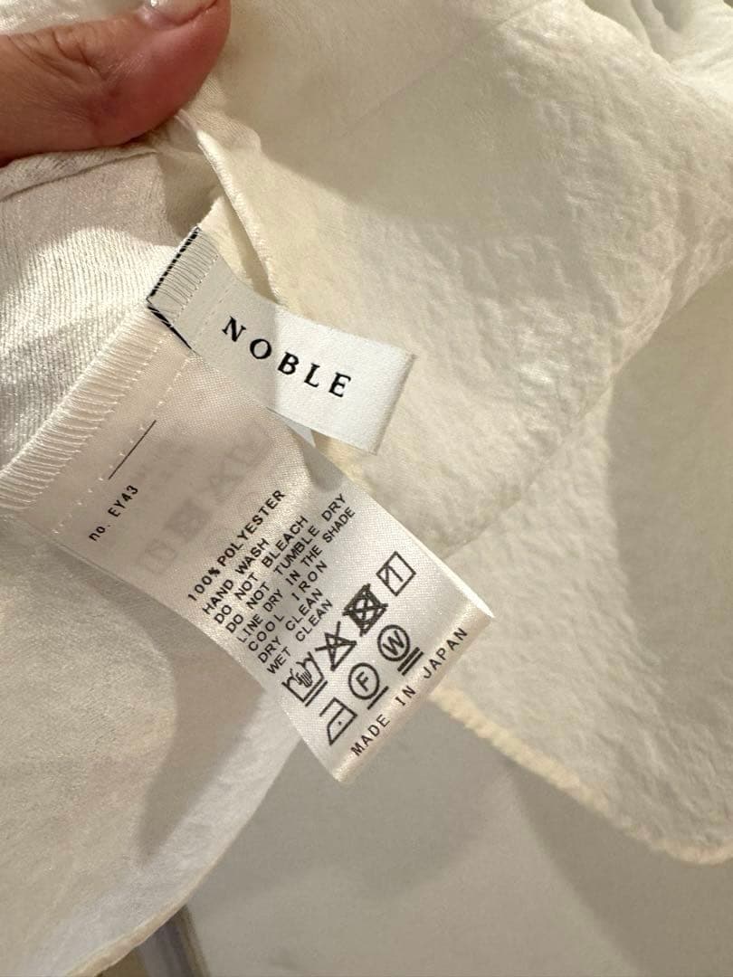 NOBLE ノーブル ☆【洗える】シアーノイズジャガードブラウス