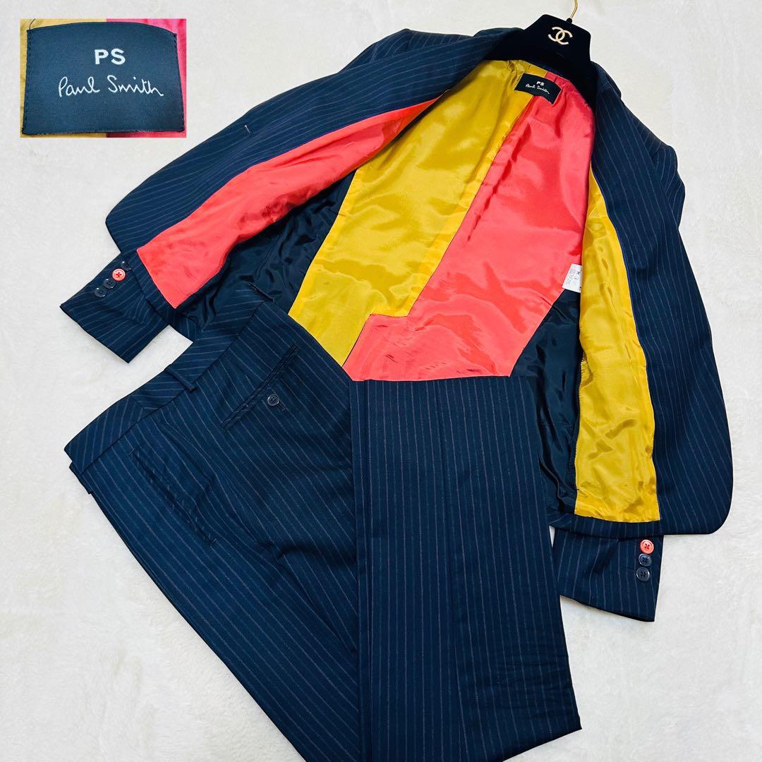 現行　Paul Smith ストライプ パンツスーツ上下　派手柄　ドット　水玉