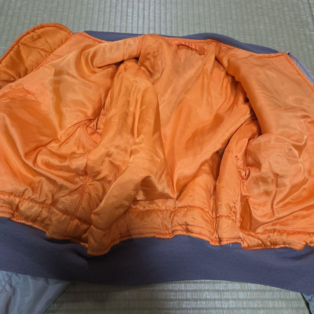 AVIREX MA-1 USA製 レザー ロゴ Lサイズ