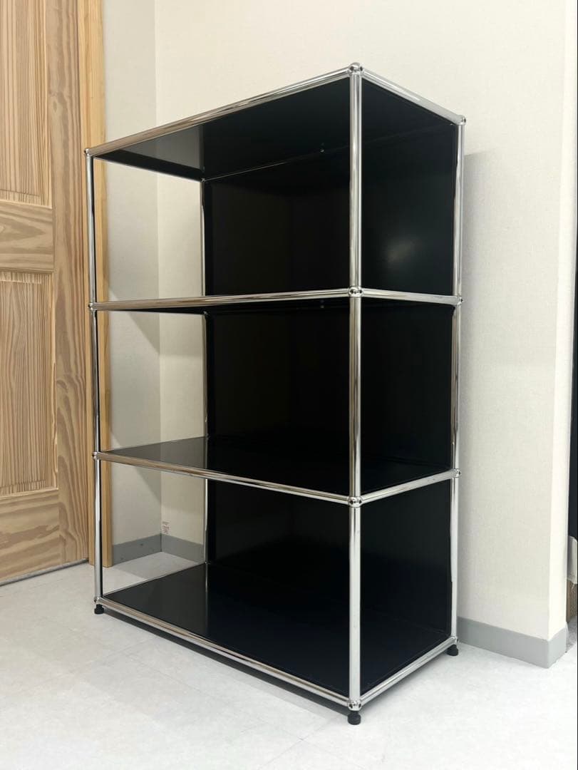 USMハラー　3段スチールラック 黒　引き取りもOK西新宿