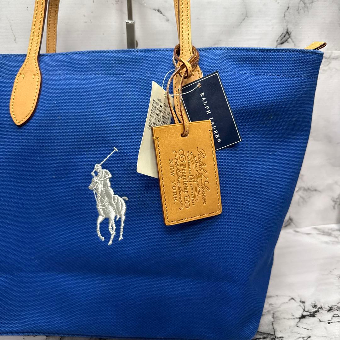 (マリー)大人気、ラルフローレン、トートバッグ、A-4可、ポニー刺繍、高級