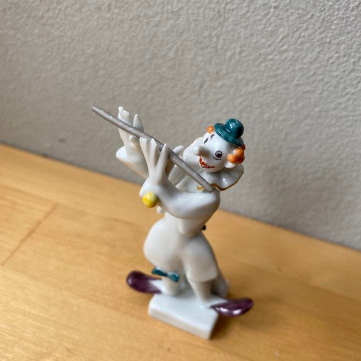 マイセン　陶器　手びねり人形　フィギュリン　笛吹　ピエロ　ペーター　シュトラング