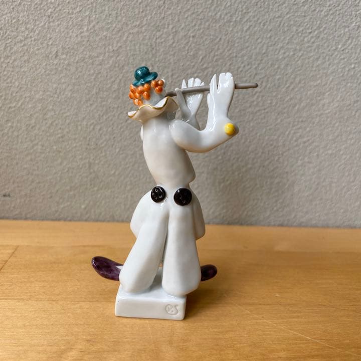 マイセン　陶器　手びねり人形　フィギュリン　笛吹　ピエロ　ペーター　シュトラング