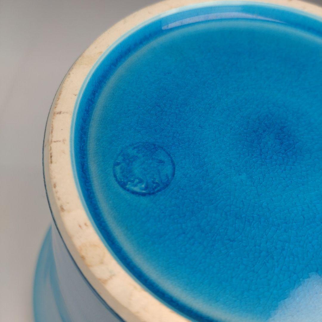 ア183 『即中斎好　翠嵐窯　浅黄交趾　末広水指』『紫野　剛山極箱　塗替蓋付』