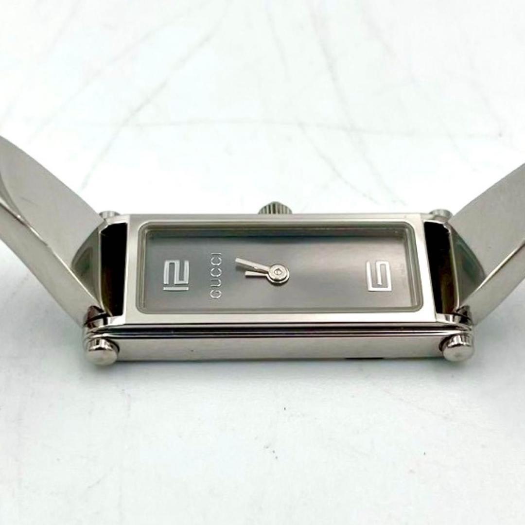 532 新品電池 グッチ 1500L 腕時計 スクエア バングルウォッチ 稼働品