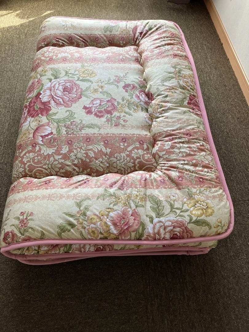 新品日本製つくりたてのふかふか掛け布団敷布団セット 綿100%（ピンク、ブルー）