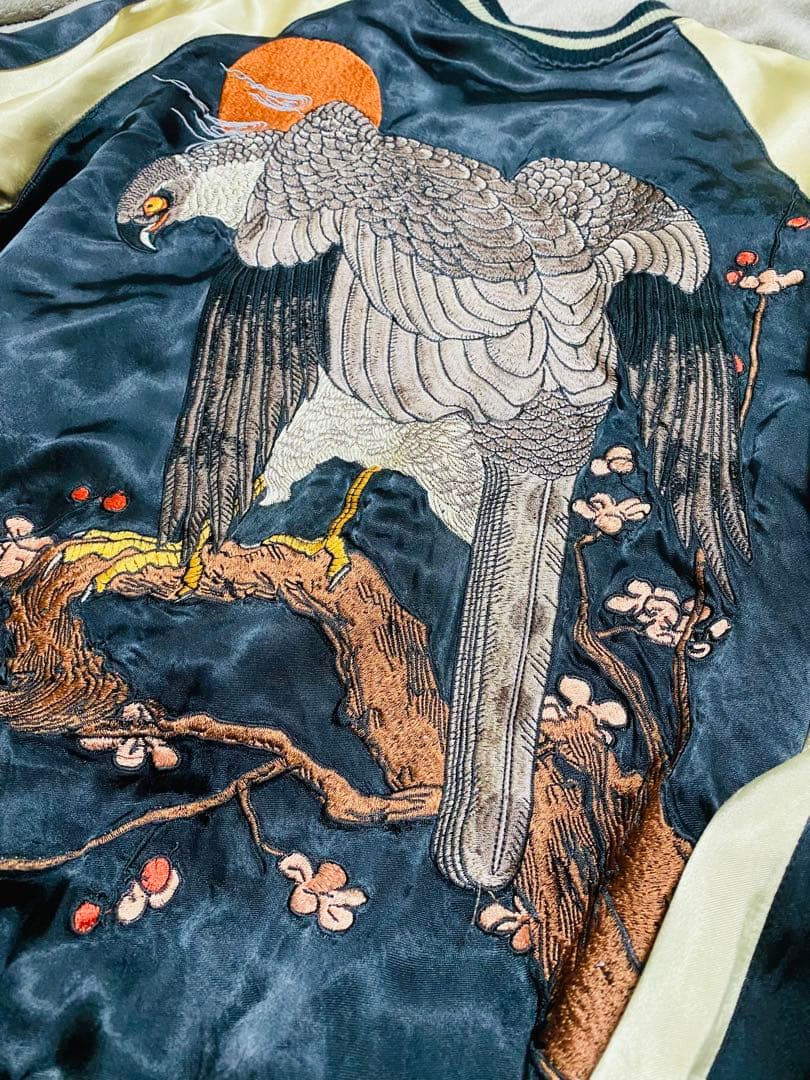 SATORI日本　スカジャン　限定版　サテン　2面使う 桜虎アウル