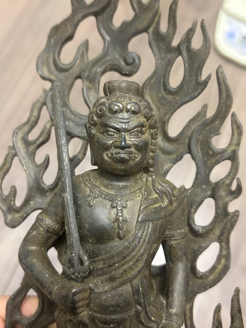 不動明王　仏像　仏師　　守護　厄除け　古銅製 旧家藏出 古董 中国清時代
