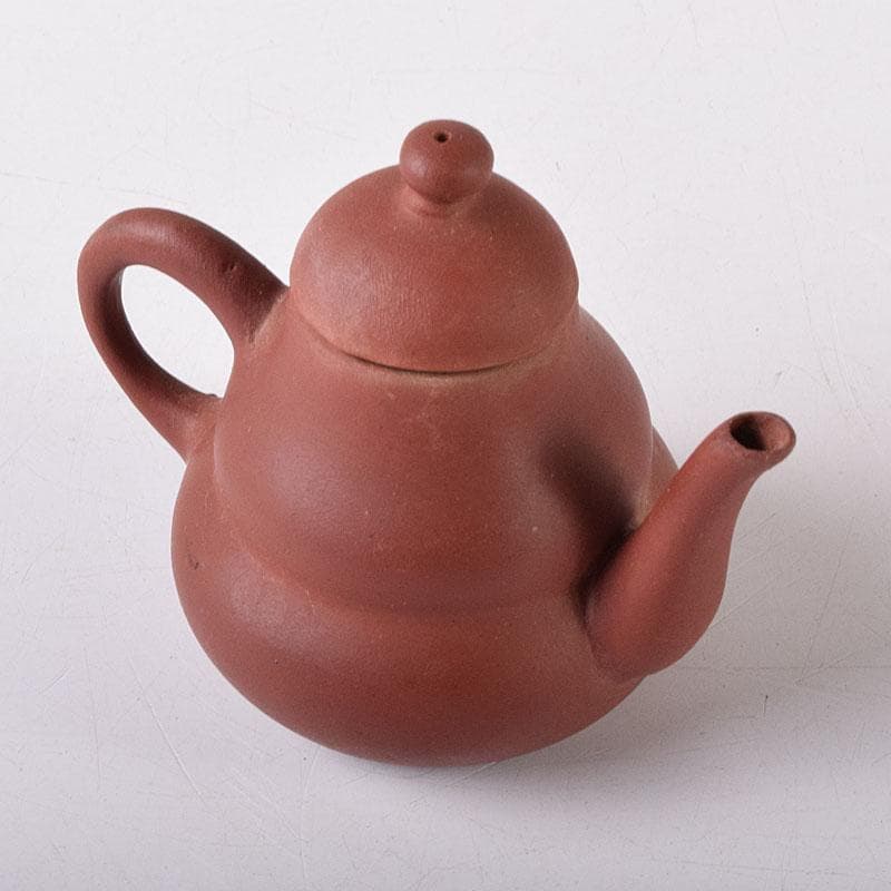 中国　紫砂　朱泥　小さな急須　茶壷　在銘　C　R7935