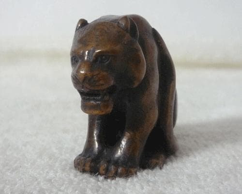 極美品　吉兆　寅　干支　旭峰造　高岡銅器　縁起物　置物