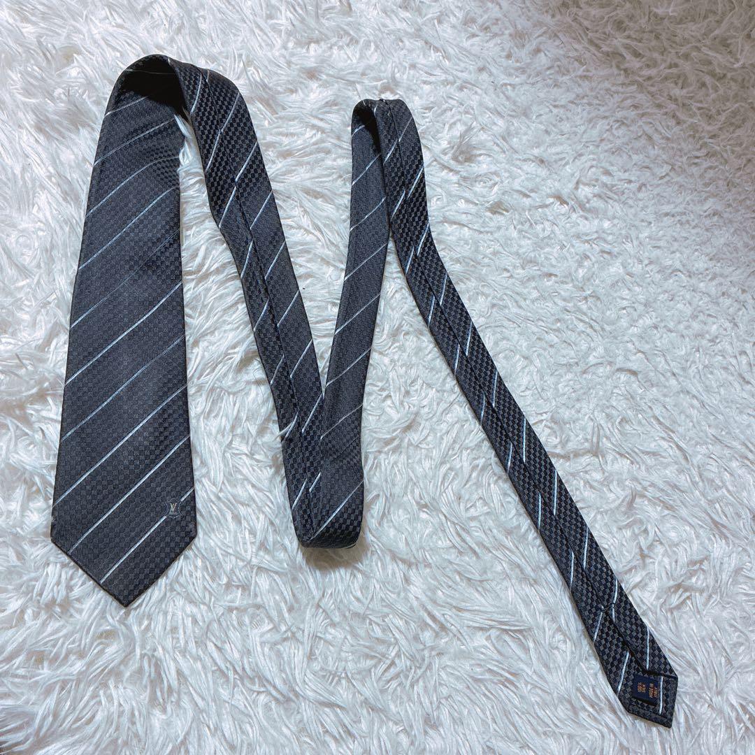 ♾️A氣ちゃんX♾️ ⭐️ルイヴィトン　マイクロダミエ　ネクタイ　光沢