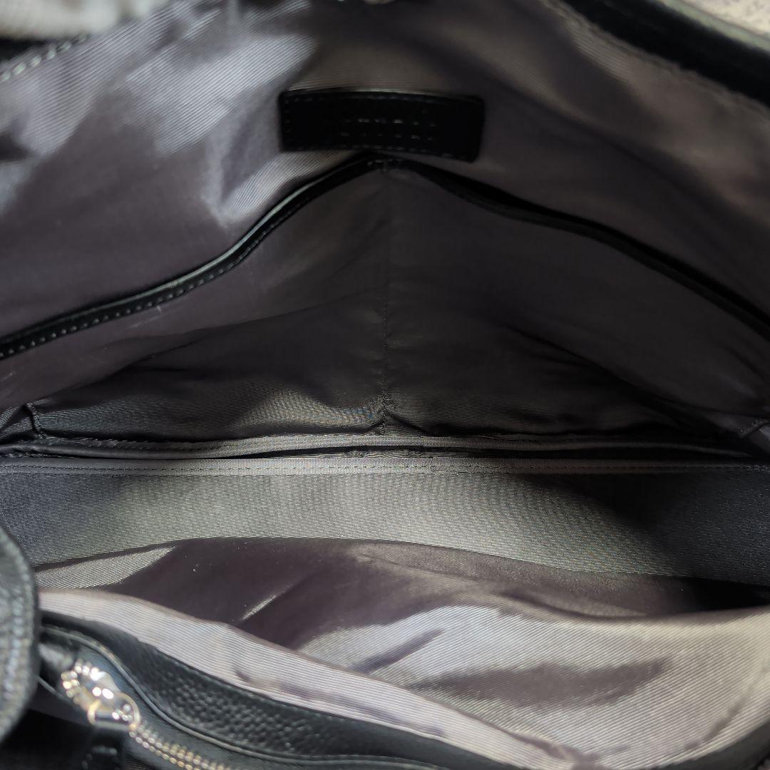 バーニーズニューヨーク トートバッグ レザー 大容量 ブラック A4