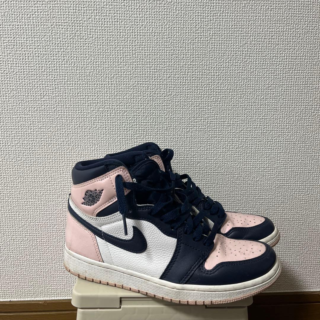 Air Jordan 1 ネイビー/ピンク 24cm